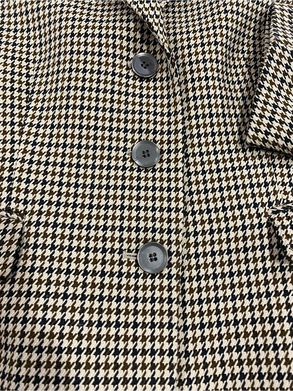Tahari Brown, Black & Tan Houndstooth Women’s Blazer - Picture 3 of 16